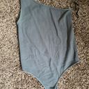 West of Melrose Grey Ribbed Bodysuit  Photo 0