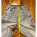 American Eagle  Baggy Jean Distressed High Rise Rigid Blue Jean Denim Size 4 Photo 2