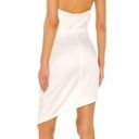 Elliatt NEW  Camo ASYMMETRIC White Ivory SATIN Halter DRAPED Cocktail dress sz S Photo 1