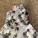 Boohoo New With tags  floral print strap full skater dress gray size 8 Photo 2