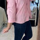 kim rogers  pink & white striped size large button down shirt Photo 1