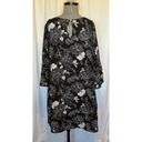 Isabel Maternity Ingrid  Black & White Floral 3/4 Bell Sleeve Dress Size Large Photo 1