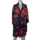 Isaac Mizrahi  Live! Floral Jacquard Belted Cardigan Black Red 3xl A384084 Photo 83