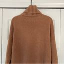 BCBGMAXAZRIA  Turtleneck Tunic Sweater Colorblock Sz Medium Camel Grey Photo 8