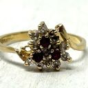 Ruby 10K diamond and  ring, Approx size 8 Photo 1