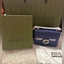 Gucci Authentic  Dollar Calfskin Small Interlocking G Shoulder Bag Caspian NEW Photo 1