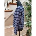 The Loft  Women's Blue Striped Cotton Long Sleeve Full Zip Front Casual Jacket Size 6 Photo 5