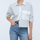 Madewell | Flap-Pocket Crop Button-Up Shirt in Poplin Photo 1