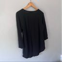 AB Studio  Lace Front 3/4 Quarter Sleeve Black Shirt Blouse Small Photo 5