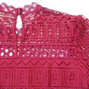 Moulinette Soeurs NWT Anthropologie  Lace Peplum Top in Red 8 $128 Photo 3