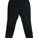 New Direction  14R Tie Bottom Black Pull On Skinny Jeans Photo 0