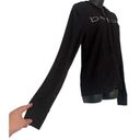 Bebe VINTAGE Women’s Black  Sport Mesh Long-Sleeve Zippered Hoodie Size Medium Photo 4