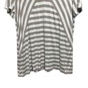 Cato  Womens Size XL Short Sleeve V Neck Striped Brown White V Neck Stretchy Photo 2