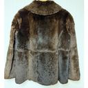 Keska German Womens Fur Coat Brown Authentic Small Photo 4