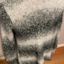 Tommy Bahama  Open Front Cardigan Gray White Cable Knit Style Pockets Oversized Photo 3