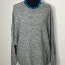 Zenana  size XL over sized gray sweater with exposed stitching Photo 9