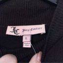 Juicy Couture  Mock Neck Intarsia Logo Sweater in Pitch Black Size Large Photo 1