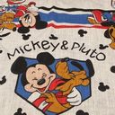 Disney  Mickey Mouse & Pluto Bandana Scarf Fabric Vintage Photo 0