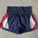 Free People Movement  The Way Home High Waisted Athletic Navy Red Shorts Large Photo 1