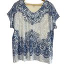 Christopher & Banks  V-Neck Printed Short-Sleeve Top Photo 0