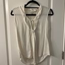 Calvin Klein Sleeveless Tie Front Blouse Cream Photo 3