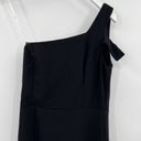 Lulus  Make an Entrance Solid Black One-Shoulder Mermaid Maxi Dress Size Medium Photo 3