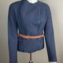 Vince  blazer jacket cascade navy blue draping extra small cotton blend Photo 4