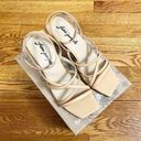 Free People Faye Strappy Heels Sz 38 EU Camel Ankle Wrap Square toe NEW Photo 0