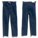 RE/DONE  Women’s 90s High-Rise Ankle-Crop Jeans Black Wash Frayed hems size 25 Photo 11