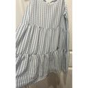 Blu Pepper  Blue And White Striped Tier Dress Women’s Size Large Photo 3