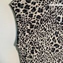 Carmen Marc Valvo  Peplum Blouse White Animal Print Photo 3