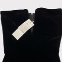 Good American Women's Strapless Velvet Jumpsuit Wide-Leg Black Size Small (1) Photo 5