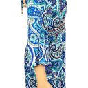 Trina Turk  “Provence” blue/teal/white paisley dress/Swim cover-up. Small. EUC Photo 4