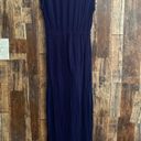 Xhilaration Blue v neck Bohemian dress the flowers lovely sleeveless side slits Photo 2