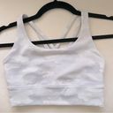 Lululemon  Energy Longline Sports Bra B-C Cup Heritage Camo Grey White Size 4 Photo 2