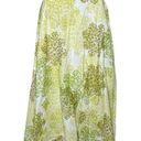 Coldwater Creek  Skirt Women Medium Green White Medallion Print Midi Boho Peasant Photo 0