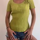 Prominence Citron Green Knit Top Photo 3