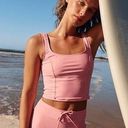 Free People NEW  x Seea Maisie UPF Square Neck Princess Seam Rose Surf Tank XS Photo 0