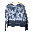 JoyLab  Blue Tie Dye Cropped Sweatshirt Large Photo 0