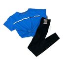 DKNY 2PC  T-Shirt & Cotton:On Full Length Black Tights Workout Gym Set XS NWT Photo 6