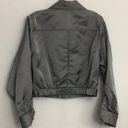 Cache Vintage  Denim Style Nylon Jacket Silver MED Photo 5