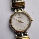 Seiko Ladies  Wristwatch Two Tone Gold Tone Bracelet Style Vintage Photo 2