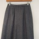 Pendleton Vintage  Gray Wool Pleated Pencil Skirt Photo 3