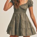 Mabel Mable Boutique Green Tiered Babydoll Dress Photo 0