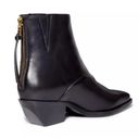 All Saints Leather Black Square Toe Block Heel Ankle Lenora Western Booties 6 Photo 9