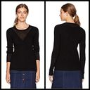 BCBGMAXAZRIA 💕💕 Reeve Sheer Jersey Top ~ Black Photo 3