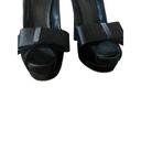 Fendi  Black Satin Peep-Toe Deco Platform Pump Heel Size 7 Photo 5