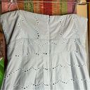 J.Crew  Strapless Eyelet Cotton Dress with Scalloped Hem size 4 Photo 6