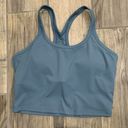 Padded sports bra yoga tank Blue Photo 4