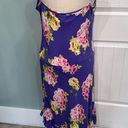 Betsey Johnson  Women’s Ruby Ruffled purple floral high low dress size 18 Photo 7